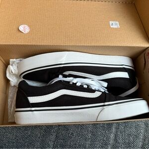 Old School Vans Black and White Sneakers